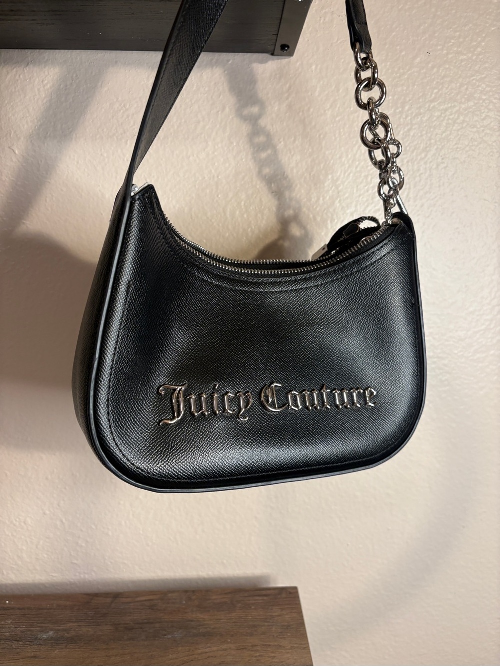 Juicy Couture Black Leather Shoulder Bag